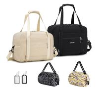 SPAHER for Ryanair Cabin Bags 40x30x20 Underseat Wizzair Carry on Hand Luggage Foldable Travel Duffel Flight Bag Women Men 25L with Wet Pockets Holdall Tote for Overnight Airplane Weekend