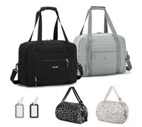 SPAHER for Ryanair Cabin Bags 40x30x20 Underseat Wizzair Carry on Hand Luggage Foldable Travel Duffel Flight Bag Women Men 25L with Wet Pockets Holdall Tote for Overnight Airplane Weekend