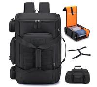 SPAHER Large Military Tactical Travel Backpack 55x35x25 Cabin Bag KLM Easyjet 50L Hiking Camping Sport Backpack Waterproof Daypack Outdoor Molle Rucksack Men Women Hand Luggage, Black