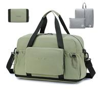 SPAHER Large Travel Duffle Weekend Bags Foldable Cabin Bag 55x40x23 Lufthansa Wizzair with Wet Pocket for Gym Overnight Women Men Waterproof Carry on Underseat Hand Luggage with 2 Toiletry Bag