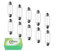 SPAHN - Pack of 10 Festoon Bulbs 12 V 18 W S8.5 15 x 41 mm 12 Volt 18 Watt
