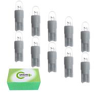 SPAHN - Pack of 10 light bulbs, 12 V, 0.5 W, W2 x 4.6 D, plastic base light bulb, 12 V, 0.5 W, pack of 10.