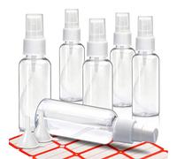 Spaidoon Mini Spray Bottles, 2oz/50ml Small Spray Bottle, Plastic Travel Spray Bottle for Liquids, Refillable Hand Spritzer Bottles for Liquids, Clear Alcohol Spray Bottles with Small Funnel and Bottle Labels