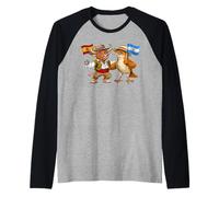 Spain Argentina Flag Spanish Argentine Roots Spanish Raglan Baseball Tee