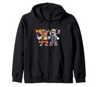 Spain Barbados Flag Spanish Barbadian Roots Spanish Zip Hoodie