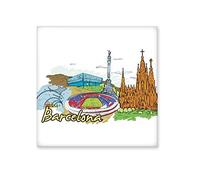 Spain Barcelona Monument A Colon Sagrada Familia Watercolor Ceramic Bisque Tiles for Decorating Bathroom Decor Kitchen Ceramic Tiles Wall Tiles
