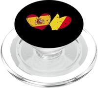 Spain Belgium Love Heart Spanish Belgian Dual Nationality PopSockets PopGrip for MagSafe