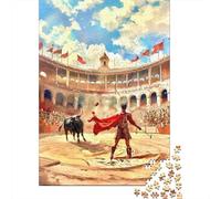 Spain Bullfighting Arena 1000-Piece Puzzle for Adults, 70x50cm/1000pcs; White Cardboard for Simple Sorting; An Unhurried Indoor Weekend Activity