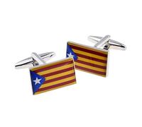 Spain Catalonian Catalonia Flag Cufflinks Presented in a Gift Bag