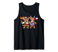 Spain Chile Flag Spanish Chilean Roots Spanish Chilean Tank Top