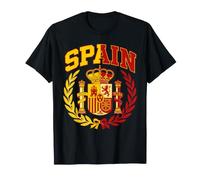 Spain Coat of Arms Laurel Wreath Spanish Pride Crown Symbol T-Shirt