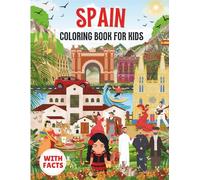 Spain Coloring Book for kids with facts