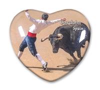 Spain Cordoba Fridge Magnet Refrigerator Stickers Decorative Travel Souvenir Heart-shaped Glass