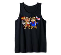 Spain Costa Rica Flag Spanish Costa Rican Roots Tank Top