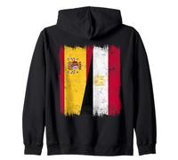 Spain Egypt Half Flag Spanish Egyptian Heritage Zip Hoodie