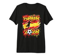 Spain ESP 26 Fan Colorful Paint Splash Flag Premium T-Shirt