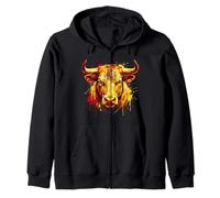 Spain ESP 26 Fan Spanish Bull Flag Art Empowering Zip Hoodie