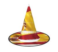 Spain Flag Halloween Witch Hat 3 PCS Comfortable And Durable Suitable For Party Role Play And Carnival
