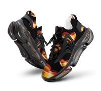 Spain Flag Heart Men's Road Running Shoes