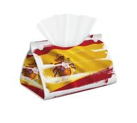 Spain Flag High-grade Faux Leather Tissue Box Cover