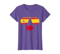 Spain Flag in Glasses Spanish Flag España Flags Men Women T-Shirt