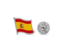 Spain Flag Lapel Pin Badge for Men - Onyx Art LPB09 Premium Metal Spanish Flag Suit Pin for Blazers, Jackets, Coats & Formal Wear