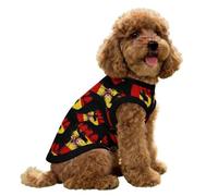 Spain Flag Nation Spirit Dog Shirts for Small Doggie Pet Ice Silk Vest Breathable Summer T-Shirt Soft Puppy Outfits