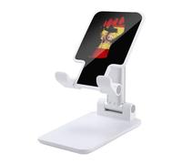 Spain Flag Nation Spirit Folding Cell Phone Stand for Desk Adjustable Height Portable Cellphone Cradle for Office