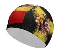 Spain Flag Nation Spirit Swim Cap Soft Bathing Caps High Elasticity Unisex Lightweight Swimming Hat