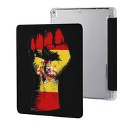 Spain Flag Nation Spirit Tablet Case with Pencil Holder Compatible with iPad 9th/ 8th/ 7th Lightweight Hard Protective Cover