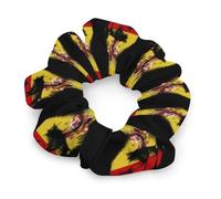 Spain Flag Nation Spirit Women's Hair Bands Elastic Scrunchies Hair Ties Ropes Ponytail Hold Scrunchy for Daily Use