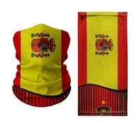 Spain Flag Neck Gaiter - Red & Yellow with National Coat of Arms - Lightweight Multi-Wear Face Cover, Bandana, Balaclava & Headwrap for Cultural Pride, Travel & Outdoor Use