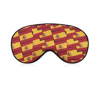 Spain Flag Or Banner Printed Sleep Mask for Unisex Adult Soft Night Blindfold with Adjustable Strap