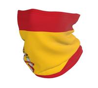 Spain Flag Pattern Multifunctional Elastic Neck Warmer Scarf Adjustable Balaclava Outdoor Essential Versatile Neck Gaiter Police Military Windproof Mask Outdoor Sports Gear