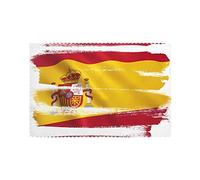 Spain Flag Placemats for Dining Table Set of 6 - Waterproof - Wipe Clean - Heat Resistant - Anti Slip Dining Table Place Mats, Suitable for Indoor & Outdoor Use, 18’’Ã-12’’