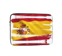 Spain Flag Printed Laptop Sleeve, 10 inch Computer Bag, Suitable for Office, Travel, Commuting, and Business Trips.
