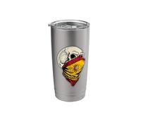 Spain Flag Skull Stainless Steel Insulated Tumbler