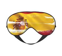 Spain Flag Soft Eye Mask. Unisex, Comfortable and Breathable, Suitable for Daily Rest. Helps You Quickly Enter Deep Sleep.