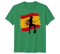 Spain Flag Womens Football T-Shirt Men Women | Soccer Fan Gift | Spain Supporter Apparel | Nation Pride Tee | National Team Shirt XL