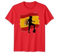 Spain Flag Womens Football T-Shirt Men Women | Soccer Fan Gift | Spain Supporter Apparel | Nation Pride Tee | National Team Shirt