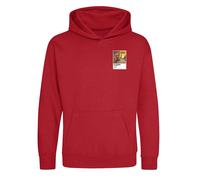 Spain Football Cool Bunny Frame Kids Hoodie - Red / 7-8 years