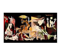Spain France Picasso Classic Guernica 1937 Germany Figure Canvas Art Print Painting Poster, Gallery Wrapped Wall Picture 70x140cm(28x55in) With Frame