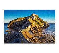 Spain Gaztelugatxe Basque Country Bakio Jigsaw Puzzle 300 Piece Game Artwork Travel Souvenir 38x26CM