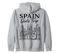 Spain Girls Trip Travel Girls Zip Hoodie
