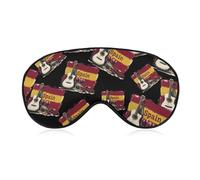 Spain Guitar Spanish Flag Wine Bottle Blackout Sleep Mask for Side Sleeper Soft Covers for Travel Essentials Nap