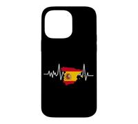 Spain Heartbeat Spanish Flag Map Case for iPhone 14 Pro Max