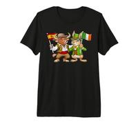 Spain Ireland Flag Spanish Irish Roots Spanish Irish Premium T-Shirt