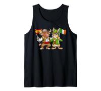 Spain Ireland Flag Spanish Irish Roots Spanish Irish Tank Top