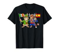Spain Ireland Roots Spanish Flag Proud Irish Heritage T-Shirt