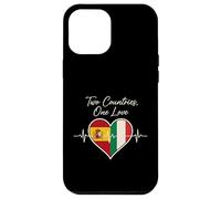 Spain, Italy, Heartbeat Design Two Countries One Love Case for iPhone 12 Pro Max